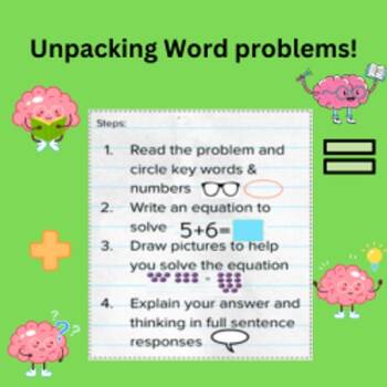 Unpacking Word Problems(1st Grade) :: Lesson Plans :: California ...