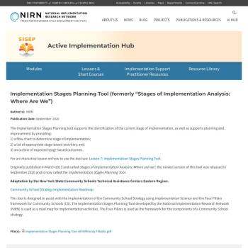 NIRN Implementation Stages Planning Tool :: Resources :: California ...