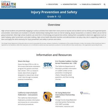 Injury Prevention And Safety :: Resources :: California Educators Together