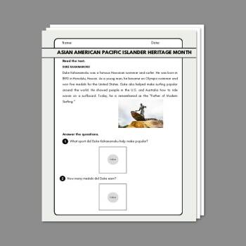 Special education adaptive reading comprehension AAPI Heritage Month ...