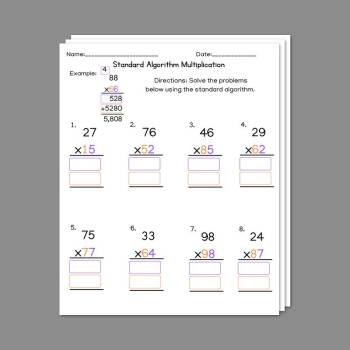 Standard Algorithm Multiplication :: Resources :: California Educators ...