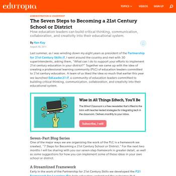 The Seven Steps to Becoming a 21st Century School or District ...