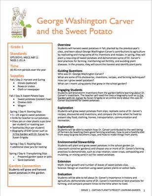 George Washington Carver and the Sweet Potato | Project Learning Garden ...