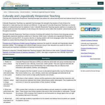 Culturally and Linguistically Responsive Teaching :: Resources ...