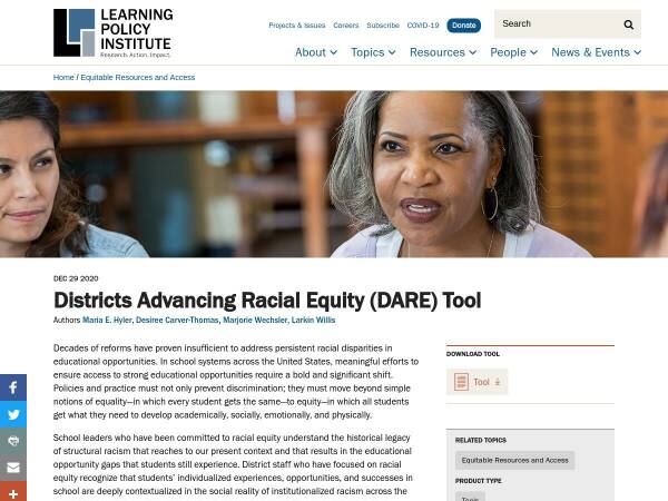 Districts Advancing Racial Equity (DARE) Tool :: Resources ...