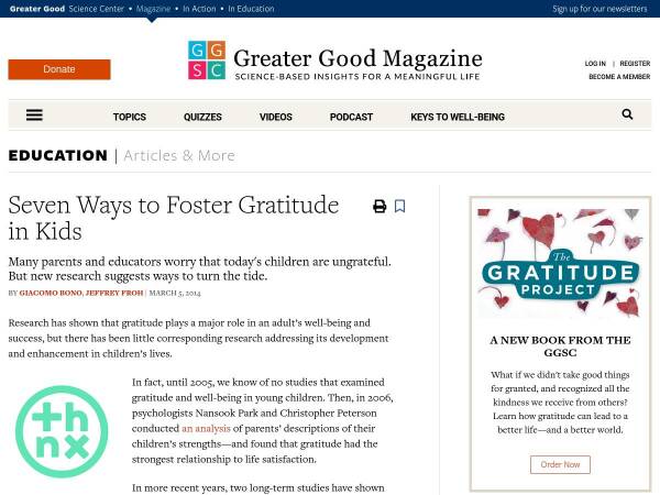 Seven Ways To Foster Gratitude In Kids Resources California Educators Together Seven Ways To Foster Gratitude In Kids Resources California Educators Together